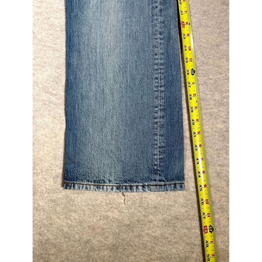 Levis 501 Original Fit Straight‎ Jeans Mens 36x34 Blue Denim Cotton Medium Wash - Picture 14 of 16